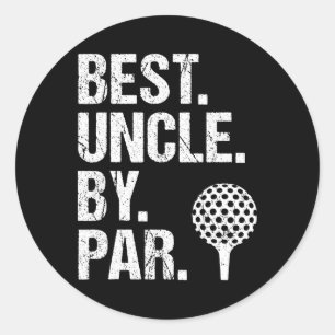 Sticker Rond Meilleur Oncle Par Par Par Golf Oncle Meilleur Onc