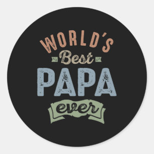 Sticker Rond Meilleur Papa du monde