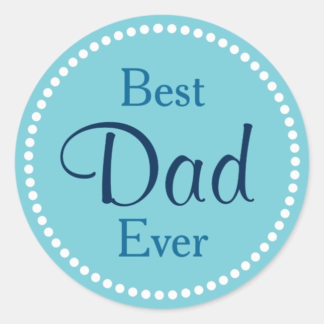 Sticker Rond Meilleur Papa du Monde (Devant)