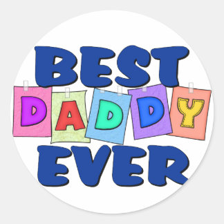 Sticker Rond Meilleur papa JAMAIS