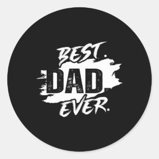 Sticker Rond Meilleur papa jamais