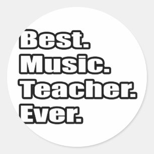 Sticker Rond Meilleur professeur de musique