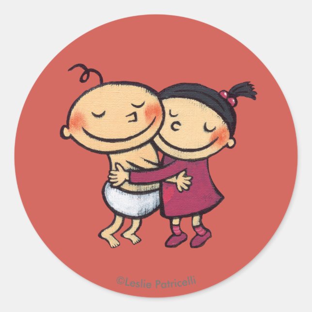 Sticker Rond Meilleur réseau d'amis (Devant)