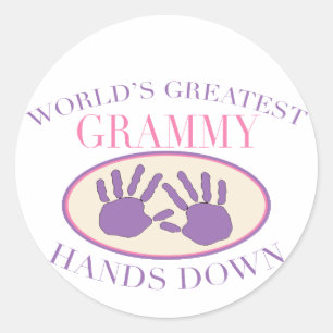 Sticker Rond Meilleur T-shirt Peaux Grammy