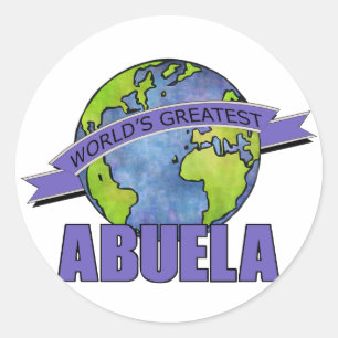 Sticker Rond Meilleure Abuela du Monde