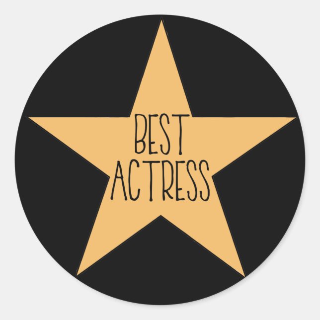 Sticker Rond "Meilleure actrice" (Devant)