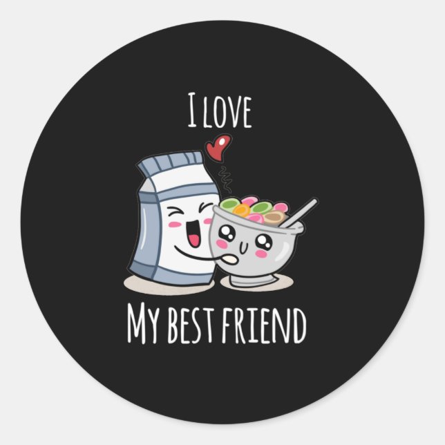 Sticker Rond Meilleure amitié amitié amour relation (Devant)