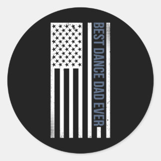 Sticker Rond Meilleure Danse Papa Jamais Danser Père Père D'Une