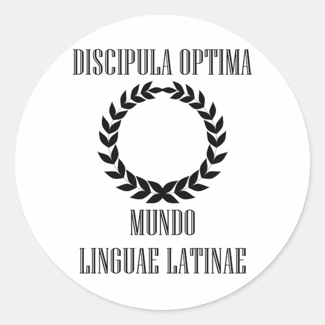 Sticker Rond Meilleure étudiante latine au monde (Femme) (Devant)