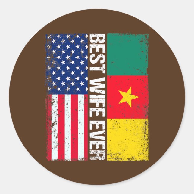 Sticker Rond Meilleure femme jamais drôle Fête des mères Camero (Devant)