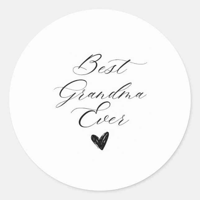 Sticker Rond Meilleure grand-mère (Devant)