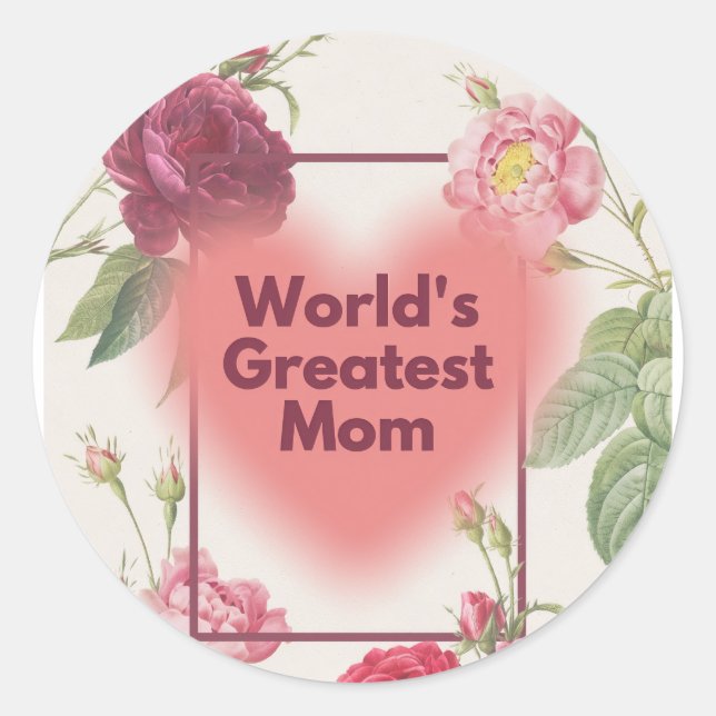 Sticker Rond Meilleure maman qui soit (Devant)
