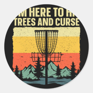 Sticker Rond Meilleure œuvre d'art de golf à disque pour hommes