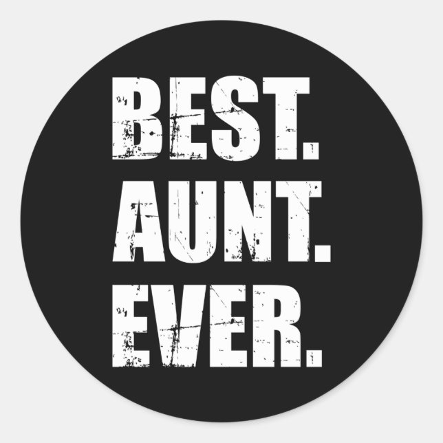 Sticker Rond Meilleure tante jamais (Devant)