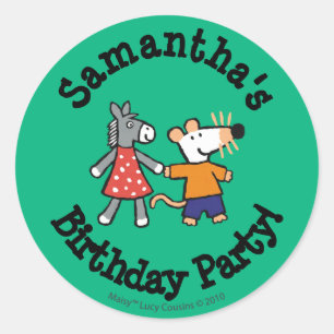 Sticker Rond Meilleurs amis Maisy and Dotty Hold Hands