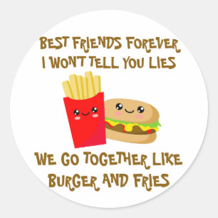 Sticker Rond Meilleurs amis pour toujours