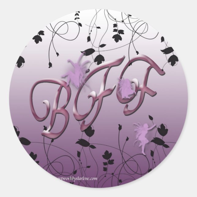 Sticker Rond Meilleurs amis pour toujours (Devant)