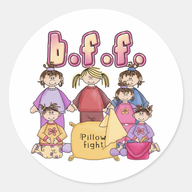 Sticker Rond Meilleurs amis pour toujours - Fête de bois (Devant)