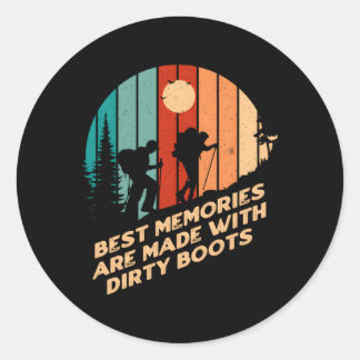 Sticker Rond Meilleurs Souvenirs Fabriqués Sur Des Bottes Sale