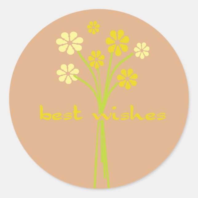 Sticker Rond Meilleurs voeux (Devant)