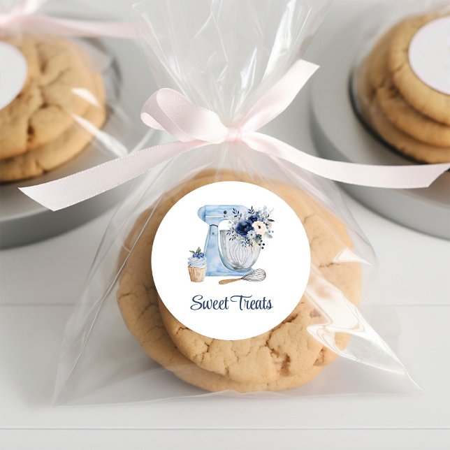 Sticker Rond Mélangeur bleu (Créateur téléchargé)