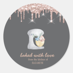 Sticker Rond Mélangeur gris