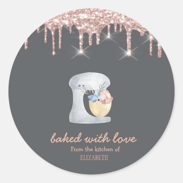 Sticker Rond Mélangeur gris (Devant)