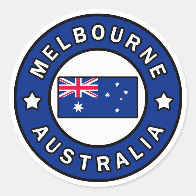Sticker Rond Melbourne Australie (Devant)