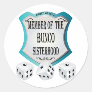 Sticker Rond membre de la fraternité de bunco
