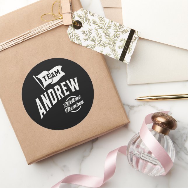 Sticker Rond Membre de l'équipe Andrew Lifetime (Cadeaux)