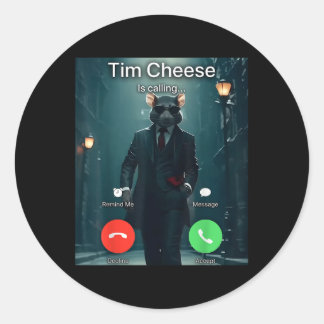 Sticker Rond Mème au fromage Tim