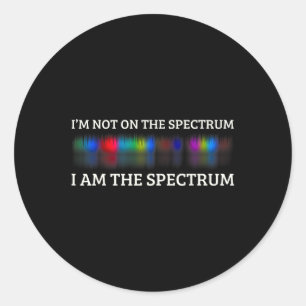 Sticker Rond Mème d'autisme drôle Je ne suis pas sur le spectre