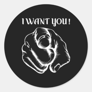 Sticker Rond Meme Je Te Veux