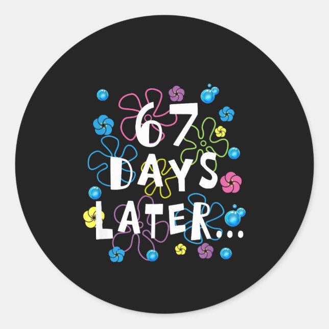 Sticker Rond Meme Teacher Student School Funny Gift Men Women T (Devant)