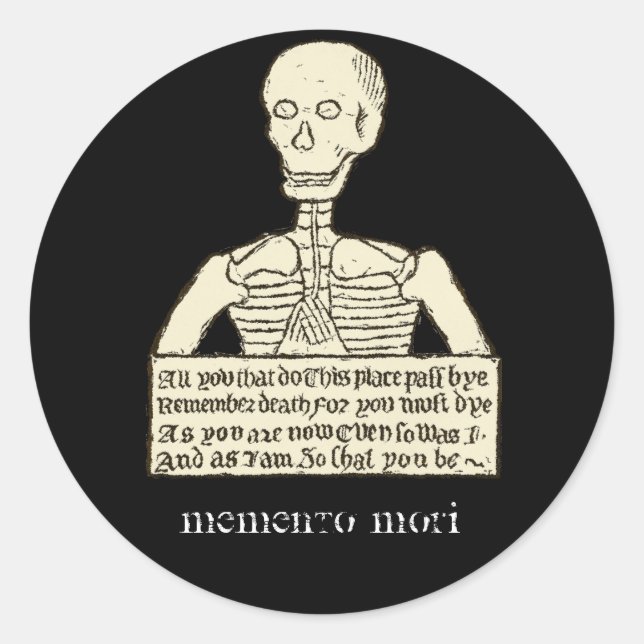 Sticker Rond Memento Mori (Devant)