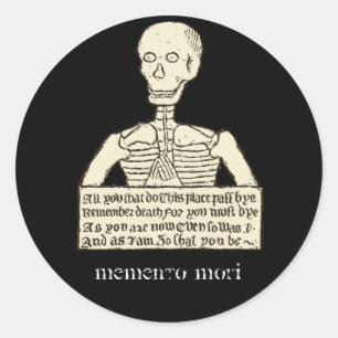 Sticker Rond Memento Mori