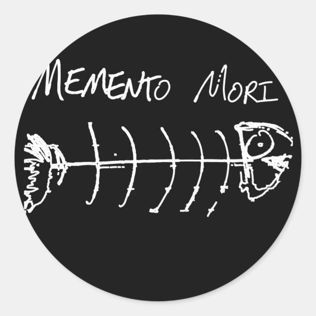 Sticker Rond Memento Mori (Devant)