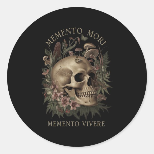 Sticker Rond Memento Mori Memento Vivere _ Philosophie &amp; La (Devant)