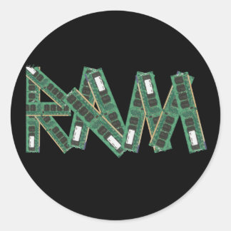 Sticker Rond Mémoire d'accès aléatoire