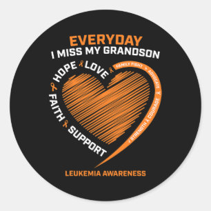 Sticker Rond Mémoire D'Amour De Mon Petit-Fils Sensibilisation