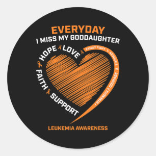 Sticker Rond Mémoire En Souvenir Godgirl Leukemia Reconnaissanc