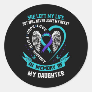 Sticker Rond Mémoires turquoises Et Violentes De La Fille