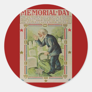 Sticker Rond Memorial Day The Fallen