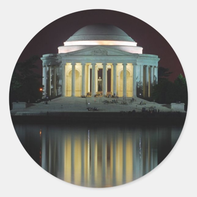 Sticker Rond Mémorial de Jefferson (Devant)