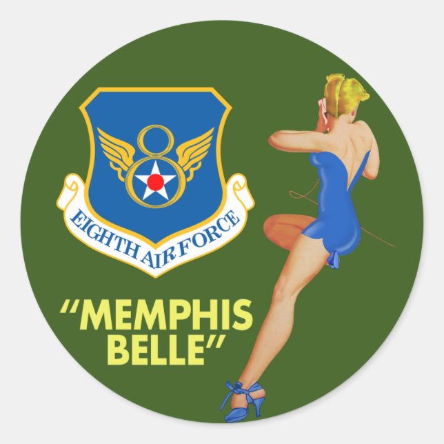 Sticker Rond " Memphis Belle " 8e Force aérienne (Devant)