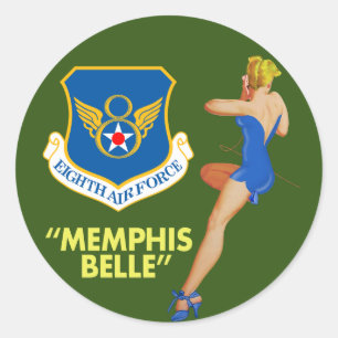 Sticker Rond " Memphis Belle " 8e Force aérienne