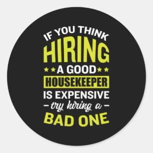 Sticker Rond Ménagère Maid Maid