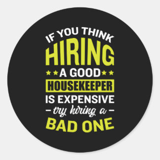 Sticker Rond Ménagère Maid Maid