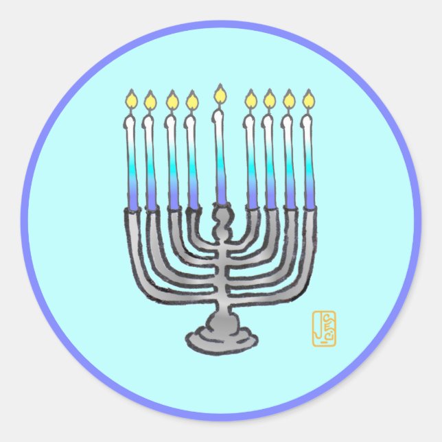Sticker Rond Menorah lunaire (Devant)