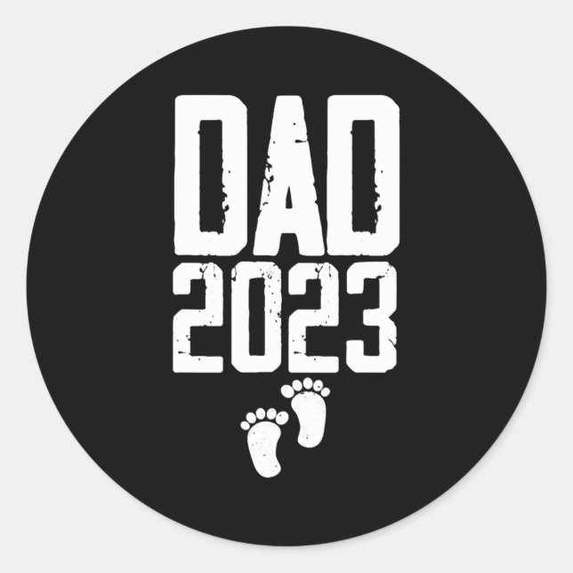 Sticker Rond Mens DAD père jour père 2023 père 2023 père (Devant)